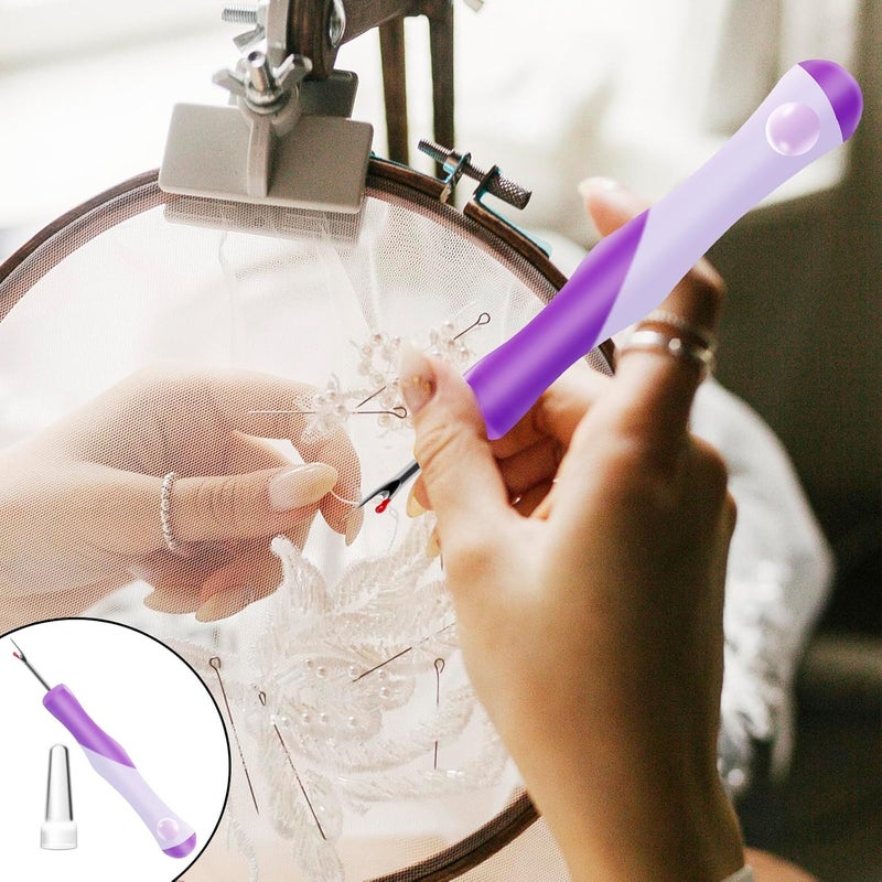 Aecsze 2 PCS Seam Rippers, Rippers for Sewing and Thread,Remover Stitch Tool for Hand Sewing, Knitting, Cross Stitching, Embroidery and Thread Removal(Purple + Green) - Image 4